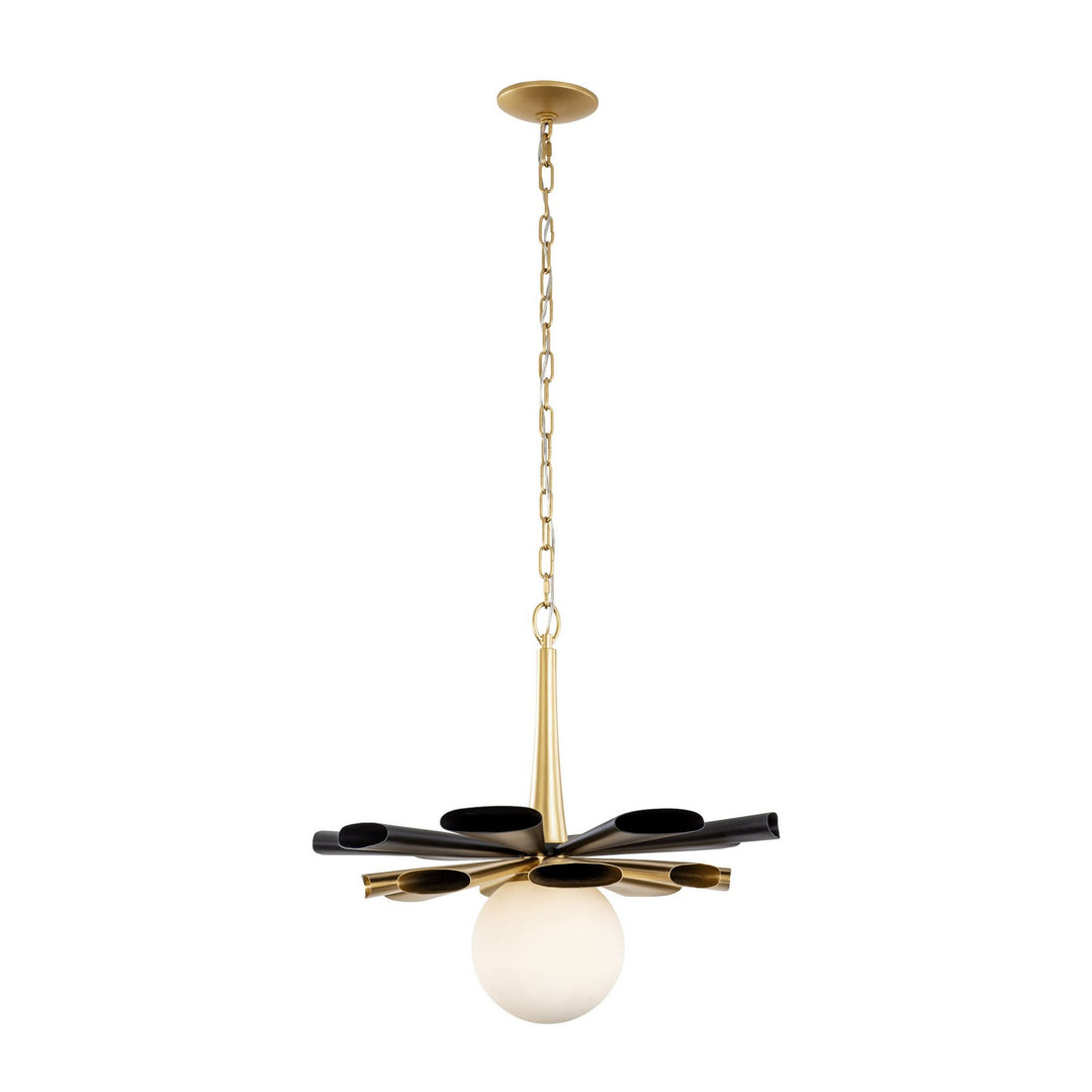 Varaluz Daphne 372P01LMBFG Pendant Light - Matte Black/French Gold
