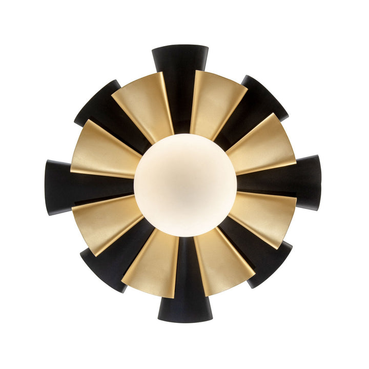 Varaluz Daphne 372P01LMBFG Pendant Light - Matte Black/French Gold