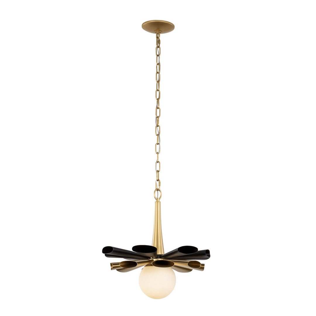 Varaluz Daphne 372P01MMBFG Pendant Light - Matte Black/French Gold