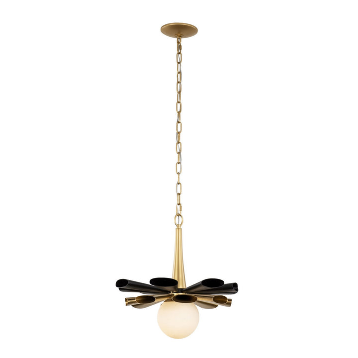 Varaluz Daphne 372P01MMBFG Pendant Light - Matte Black/French Gold