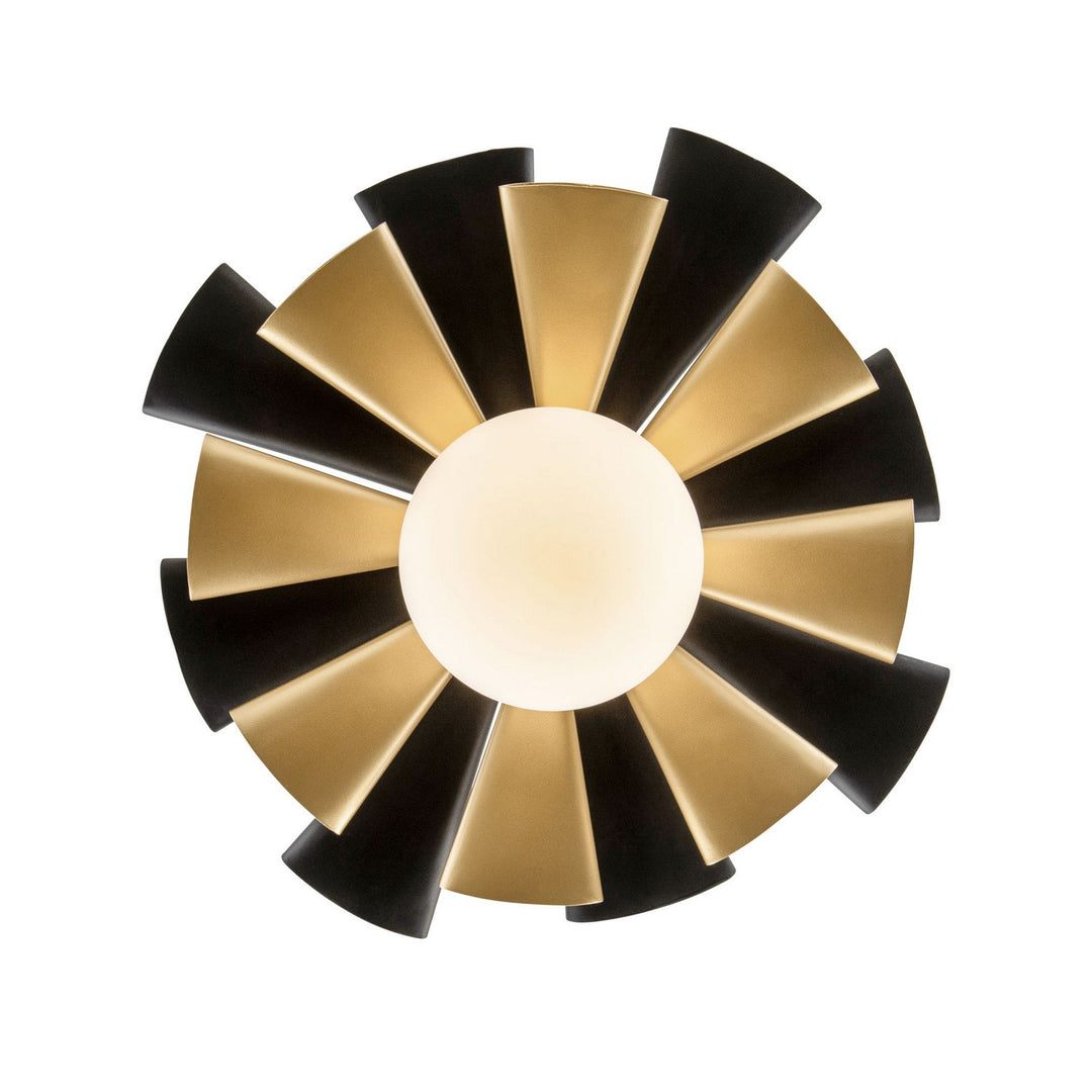 Varaluz Daphne 372P01MMBFG Pendant Light - Matte Black/French Gold