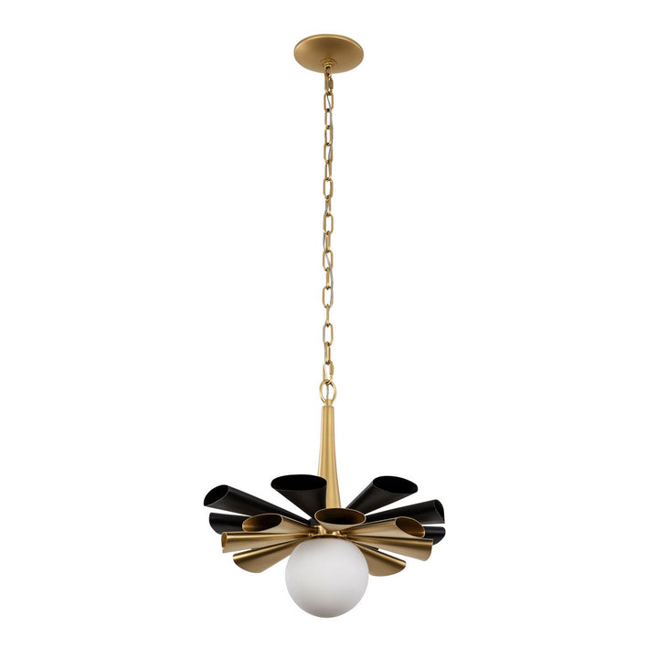 Varaluz Daphne 372P01MMBFG Pendant Light - Matte Black/French Gold