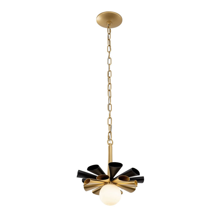 Varaluz Daphne 372P01SMBFG Pendant Light - Matte Black/French Gold