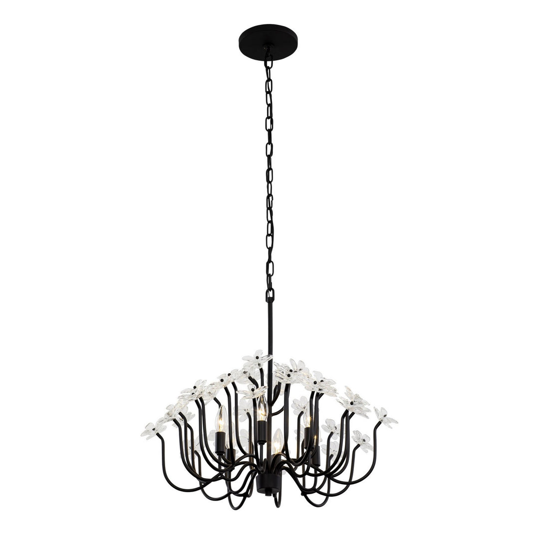 Varaluz Wildflower 378C06MB Chandelier Light - Matte Black