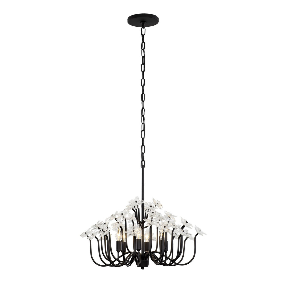 Varaluz Wildflower 378C06MB Chandelier Light - Matte Black