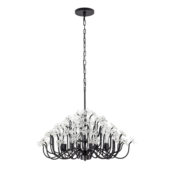 Varaluz Wildflower 378C08MB Chandelier Light - Matte Black