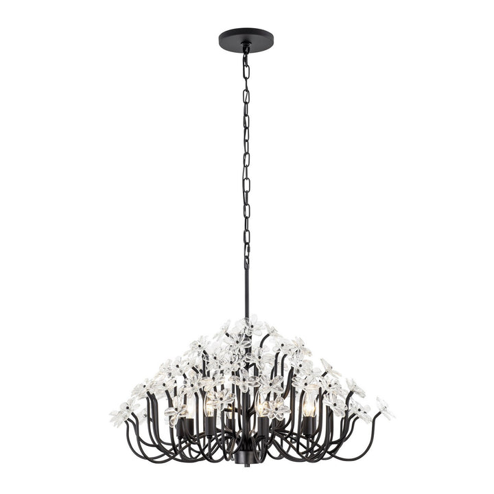 Varaluz Wildflower 378C08MB Chandelier Light - Matte Black