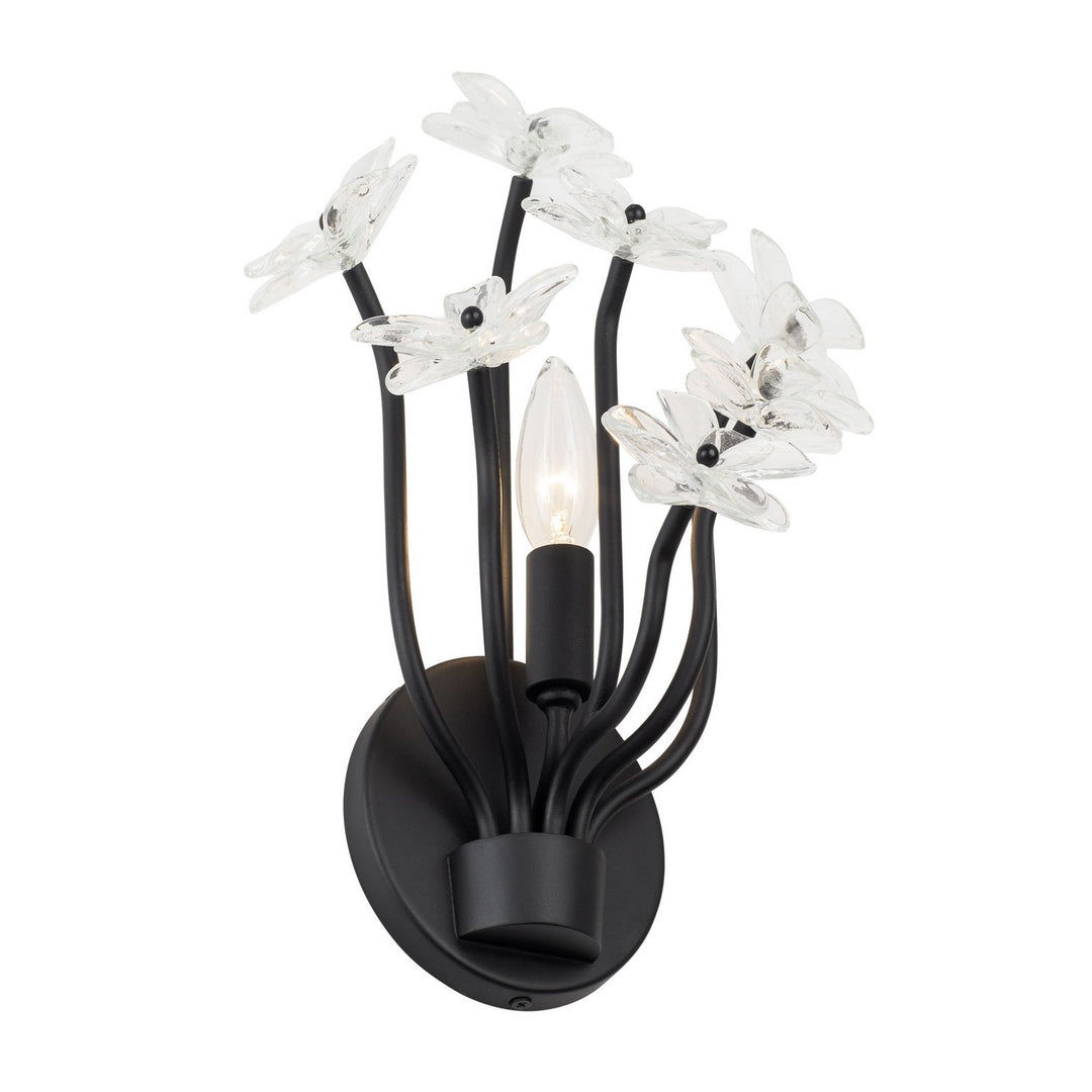 Varaluz Wildflower 378W01MB Wall Sconce Light - Matte Black