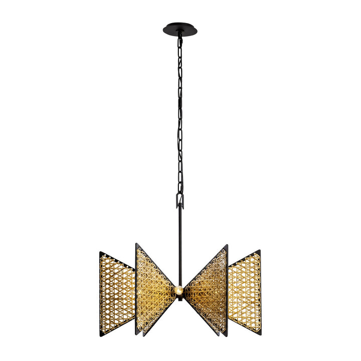 Varaluz Machina 379C06MBS Chandelier Light - Matte Black/Sulihiya