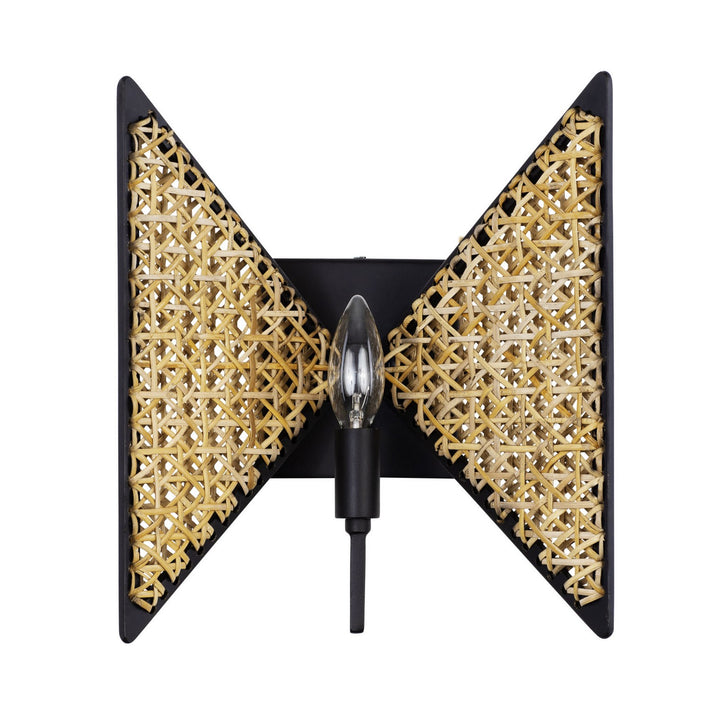 Varaluz Machina 379W01MBS Wall Sconce Light - Matte Black/Sulihiya