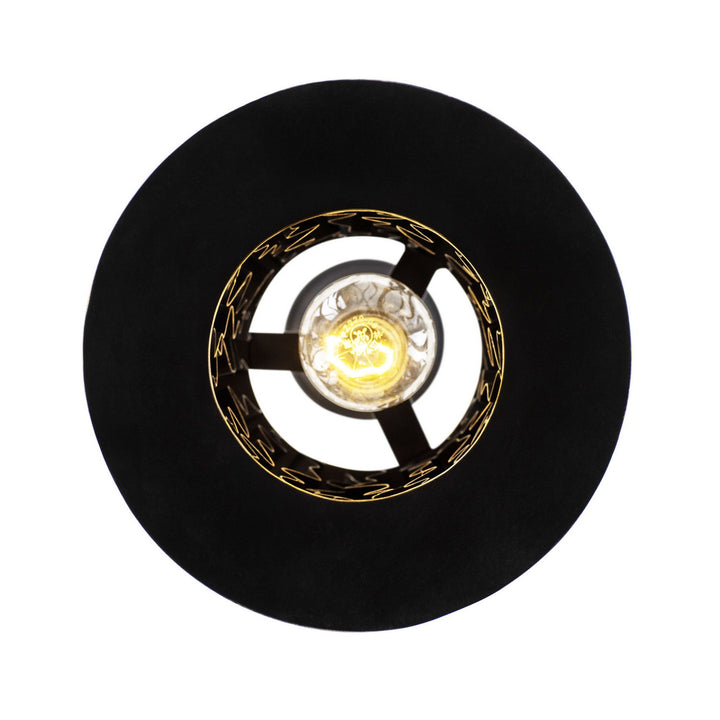 Varaluz Estela 380M01MBFG Pendant Light - Matte Black/French Gold