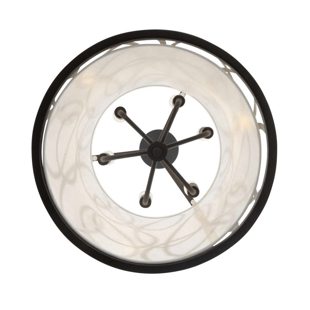 Varaluz Scribble 381F06MBAR Pendant Light - Matte Black/Artifact