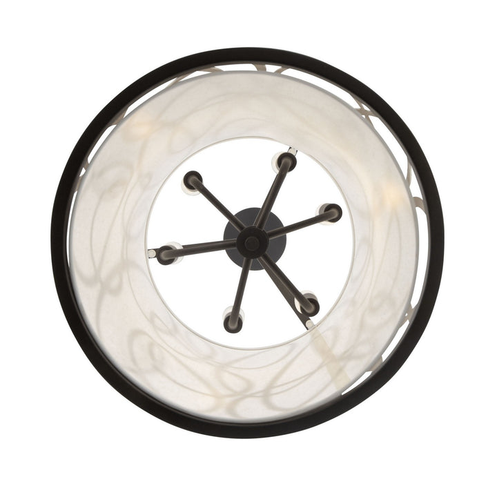 Varaluz Scribble 381F06MBAR Pendant Light - Matte Black/Artifact
