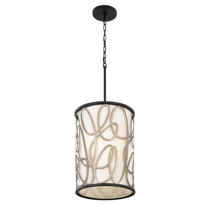 Varaluz Scribble 381F06MBAR Pendant Light - Matte Black/Artifact