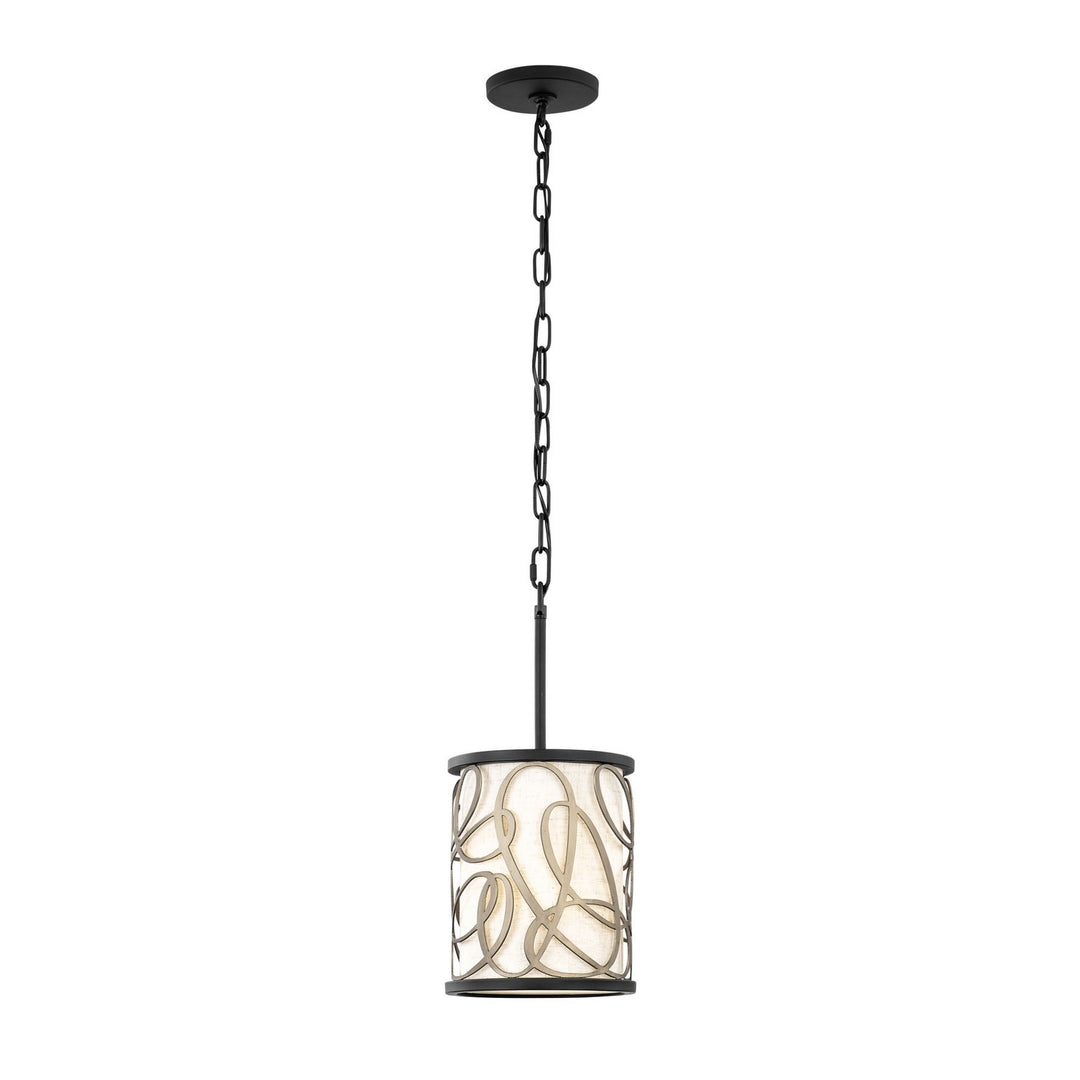 Varaluz Scribble 381M01MBAR Pendant Light - Matte Black/Artifact