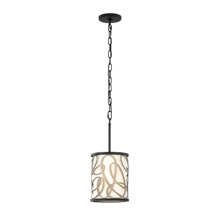 Varaluz Scribble 381M01MBAR Pendant Light - Matte Black/Artifact