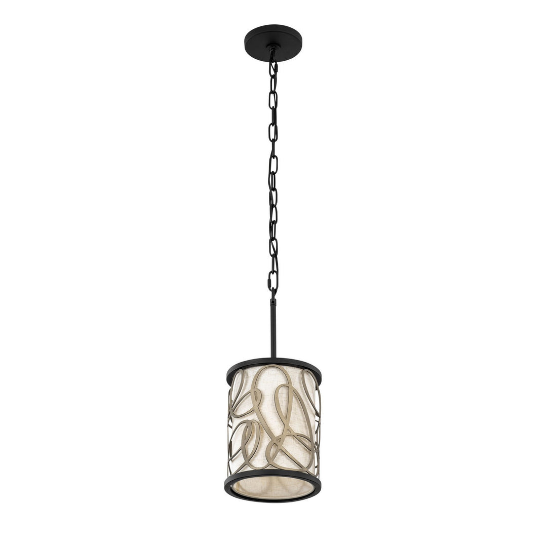 Varaluz Scribble 381M01MBAR Pendant Light - Matte Black/Artifact
