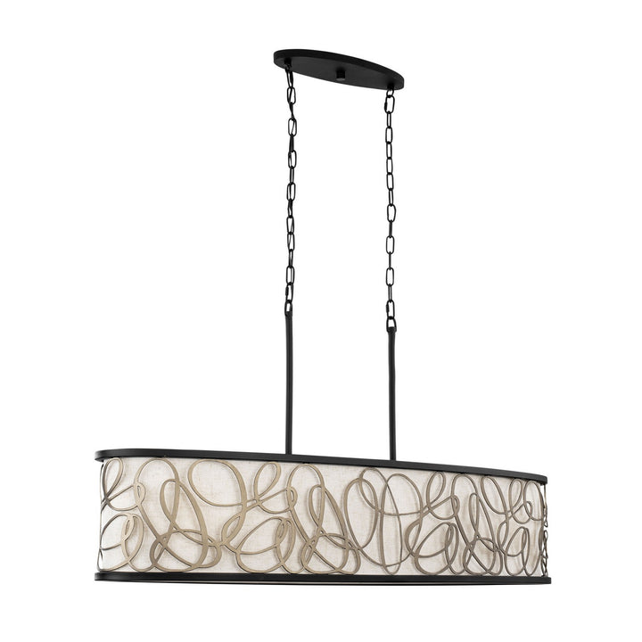 Varaluz Scribble 381N06MBAR Pendant Light - Matte Black/Artifact