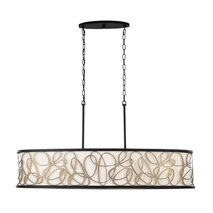 Varaluz Scribble 381N06MBAR Pendant Light - Matte Black/Artifact