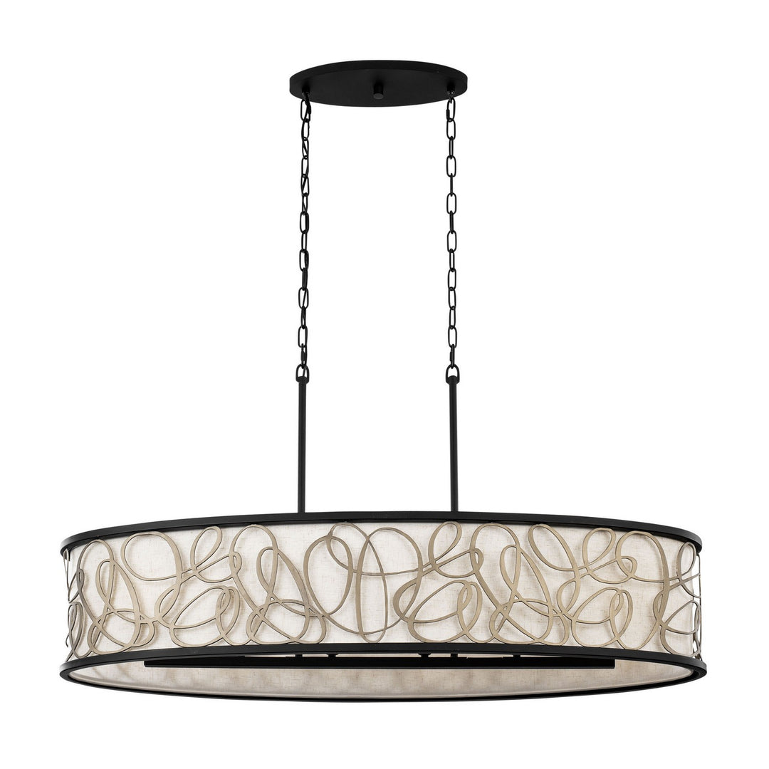 Varaluz Scribble 381N06MBAR Pendant Light - Matte Black/Artifact
