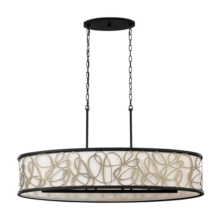Varaluz Scribble 381N06MBAR Pendant Light - Matte Black/Artifact