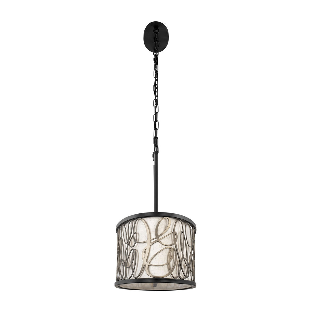 Varaluz Scribble 381N06MBAR Pendant Light - Matte Black/Artifact