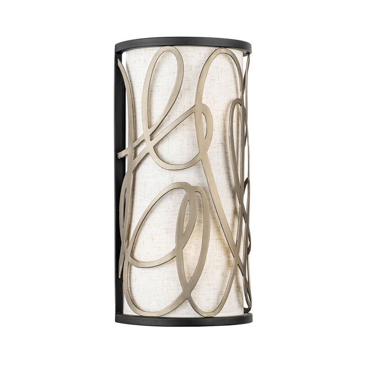 Varaluz Scribble 381W02MBAR Wall Sconce Light - Matte Black/Artifact