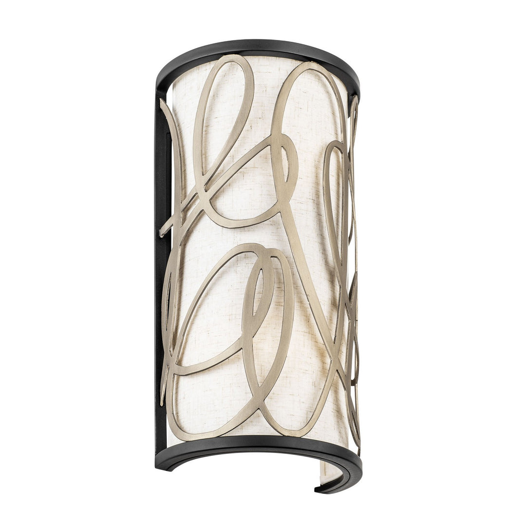 Varaluz Scribble 381W02MBAR Wall Sconce Light - Matte Black/Artifact