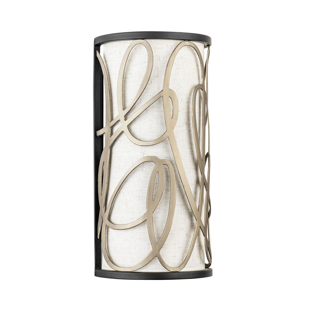 Varaluz Scribble 381W02MBAR Wall Sconce Light - Matte Black/Artifact