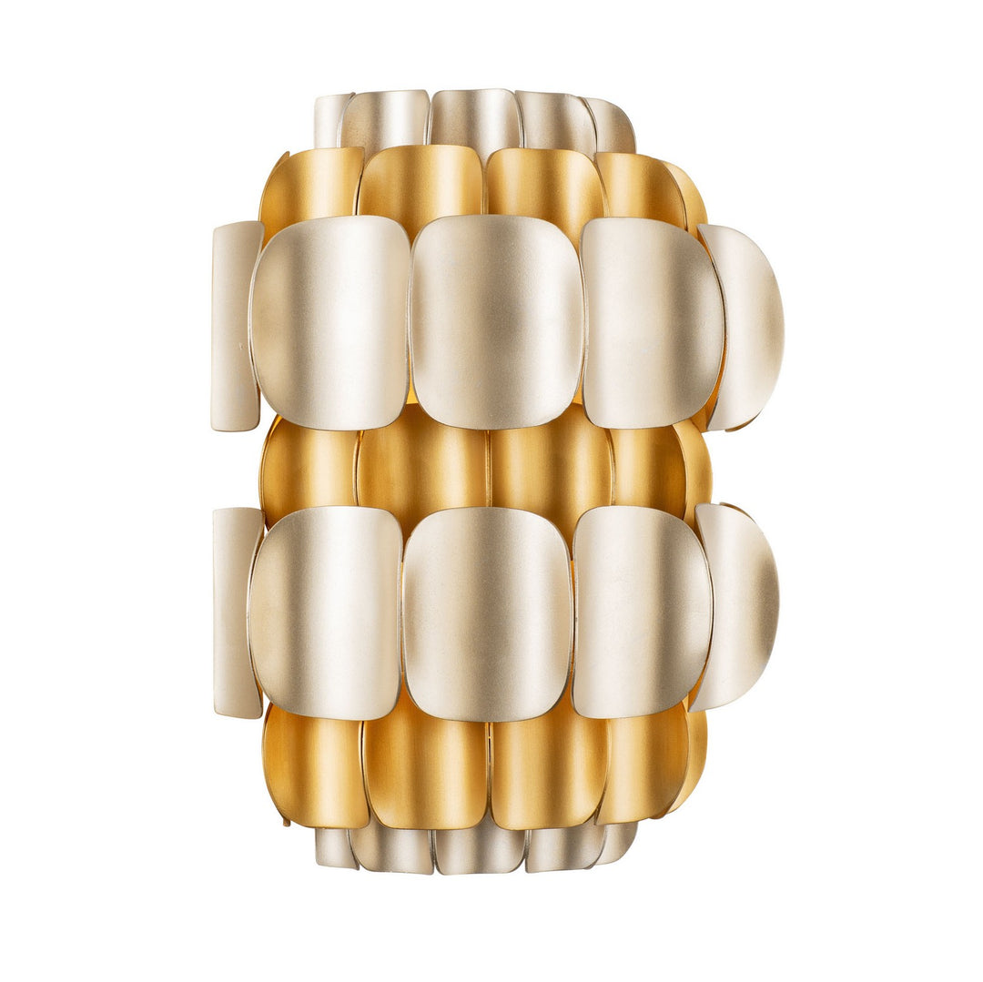 Varaluz Swoon 382W01AGGD Wall Sconce Light - Antique Gold/Gold Dust