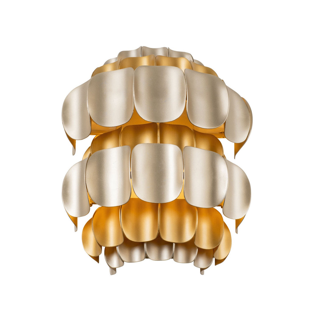 Varaluz Swoon 382W01AGGD Wall Sconce Light - Antique Gold/Gold Dust