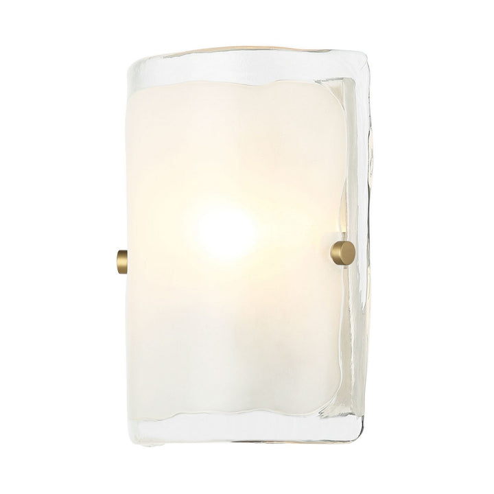 Varaluz Fairchild 385W01BNS Wall Sconce Light - Black/Polished Nickel/Satin Brass