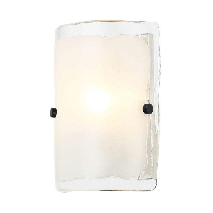 Varaluz Fairchild 385W01BNS Wall Sconce Light - Black/Polished Nickel/Satin Brass