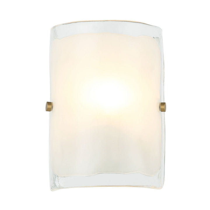 Varaluz Fairchild 385W01BNS Wall Sconce Light - Black/Polished Nickel/Satin Brass