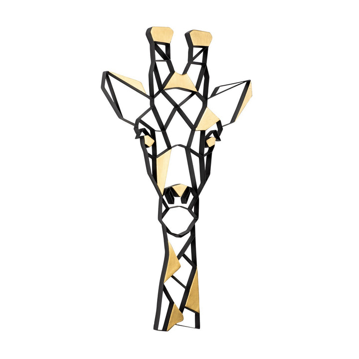 Varaluz Lighting 425WA80 Modern Geometric Animal Kingdom Mirror Matte Black/Antique Gold Leaf