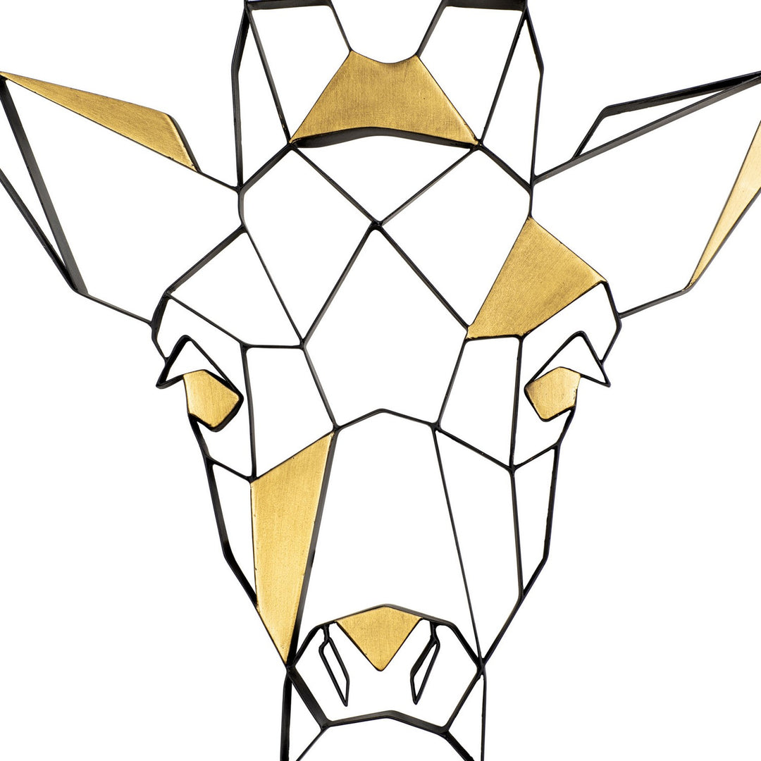 Varaluz Lighting 425WA80 Modern Geometric Animal Kingdom Mirror Matte Black/Antique Gold Leaf