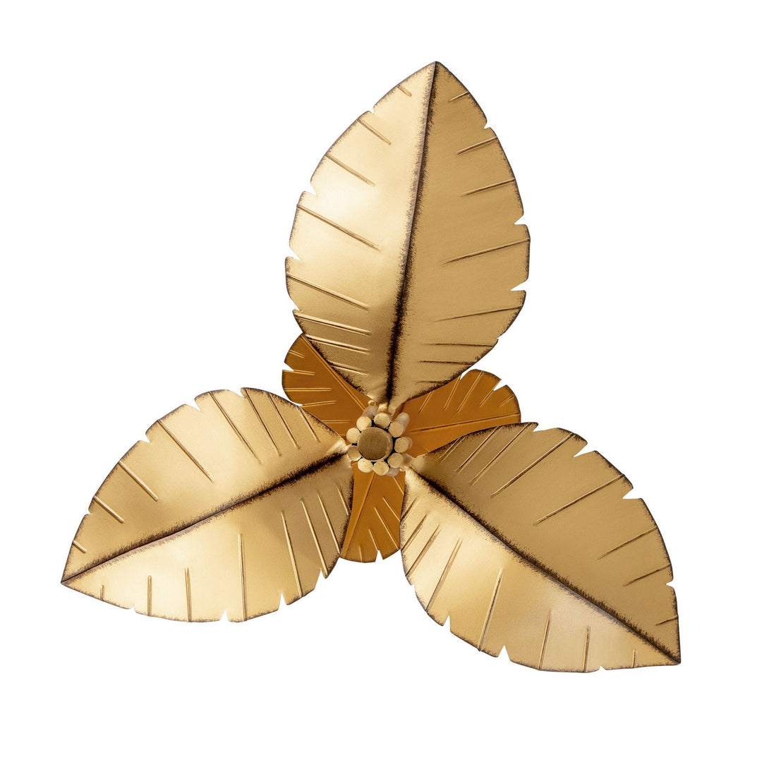 Varaluz Banana Leaf 901S03GO Ceiling Light - Gold/Dark Edging