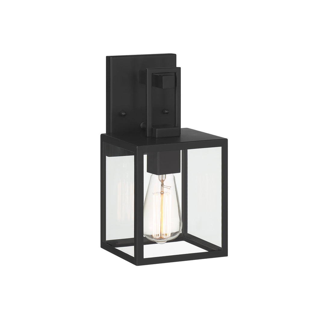 Designers Fountain D297M-6EW-MB Preston One Light Wall Lantern Outdoor Black