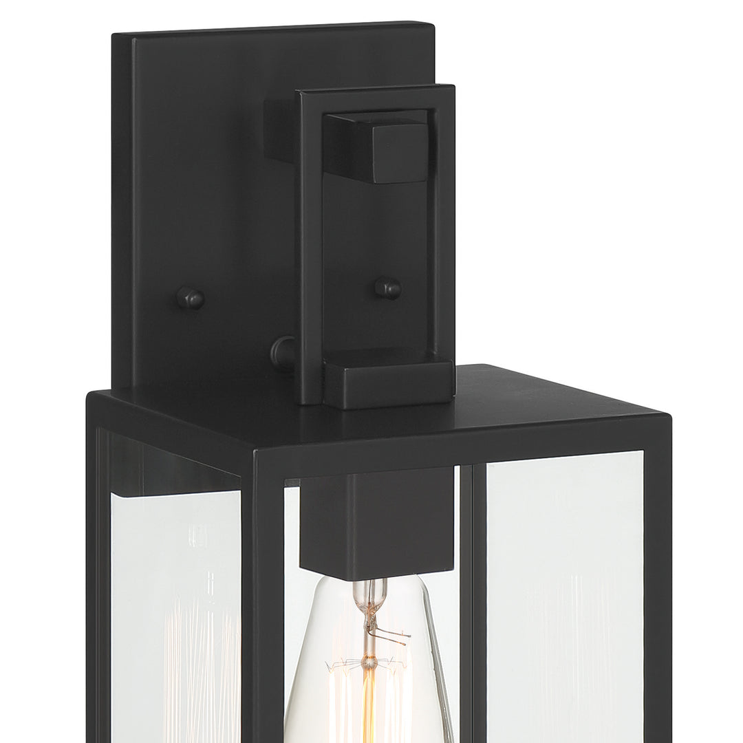 Designers Fountain D297M-6EW-MB Preston One Light Wall Lantern Outdoor Black