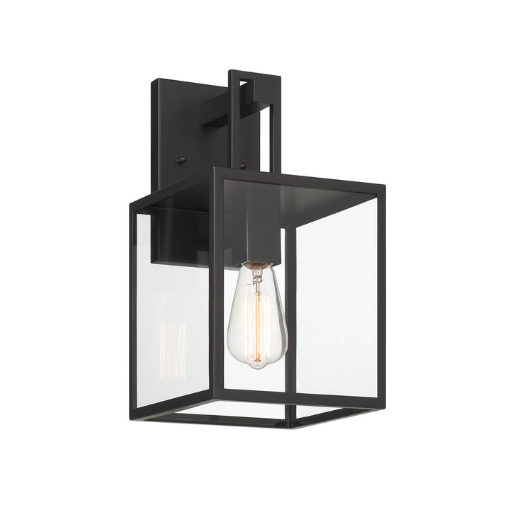 Designers Fountain D297M-8EW-MB Preston One Light Wall Lantern Outdoor Black