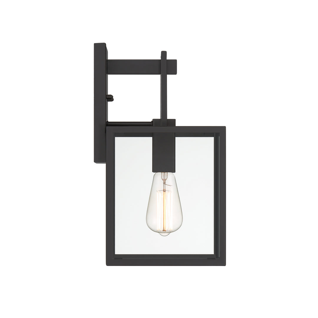 Designers Fountain D297M-8EW-MB Preston One Light Wall Lantern Outdoor Black