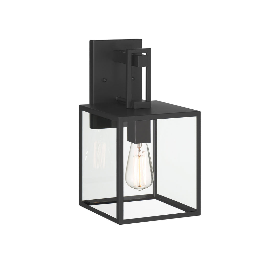 Designers Fountain D297M-8EW-MB Preston One Light Wall Lantern Outdoor Black