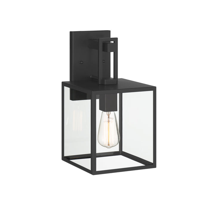Designers Fountain D297M-8EW-MB Preston One Light Wall Lantern Outdoor Black
