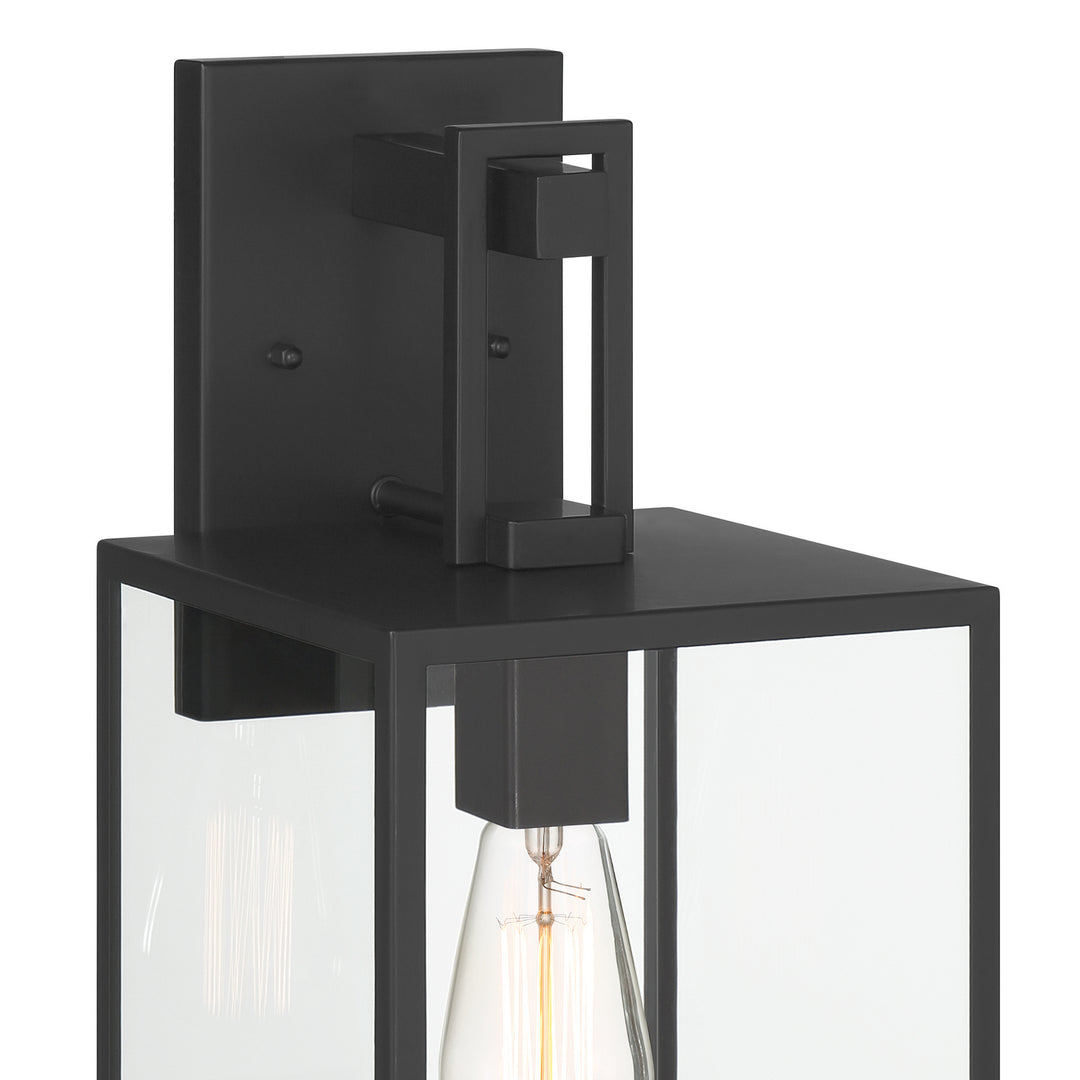 Designers Fountain D297M-8EW-MB Preston One Light Wall Lantern Outdoor Black