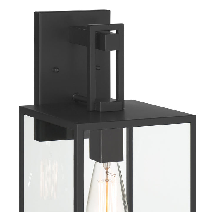 Designers Fountain D297M-8EW-MB Preston One Light Wall Lantern Outdoor Black