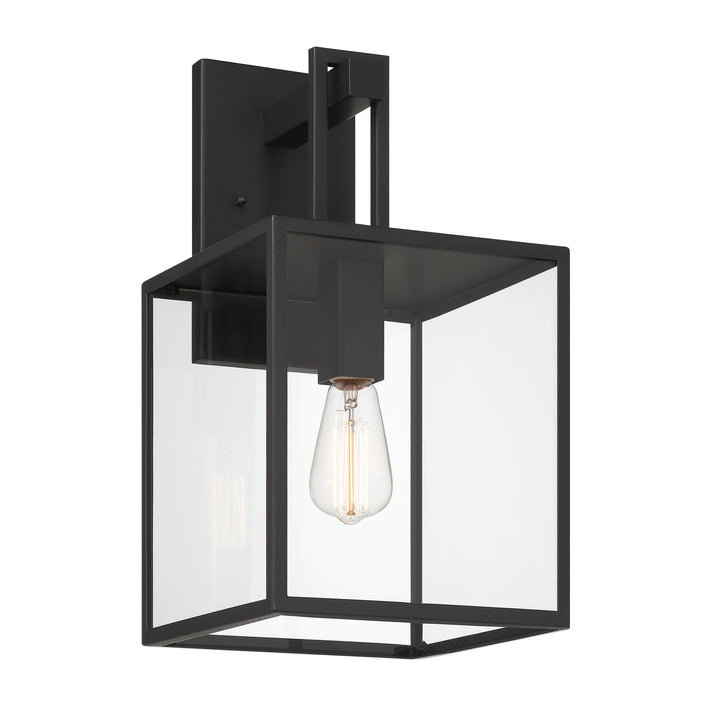 Designers Fountain D297M-9EW-MB Preston One Light Wall Lantern Outdoor Black