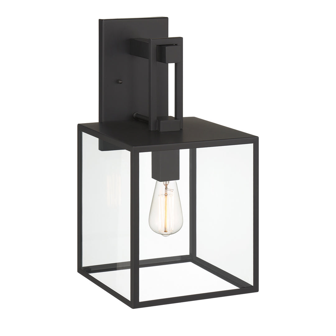 Designers Fountain D297M-9EW-MB Preston One Light Wall Lantern Outdoor Black
