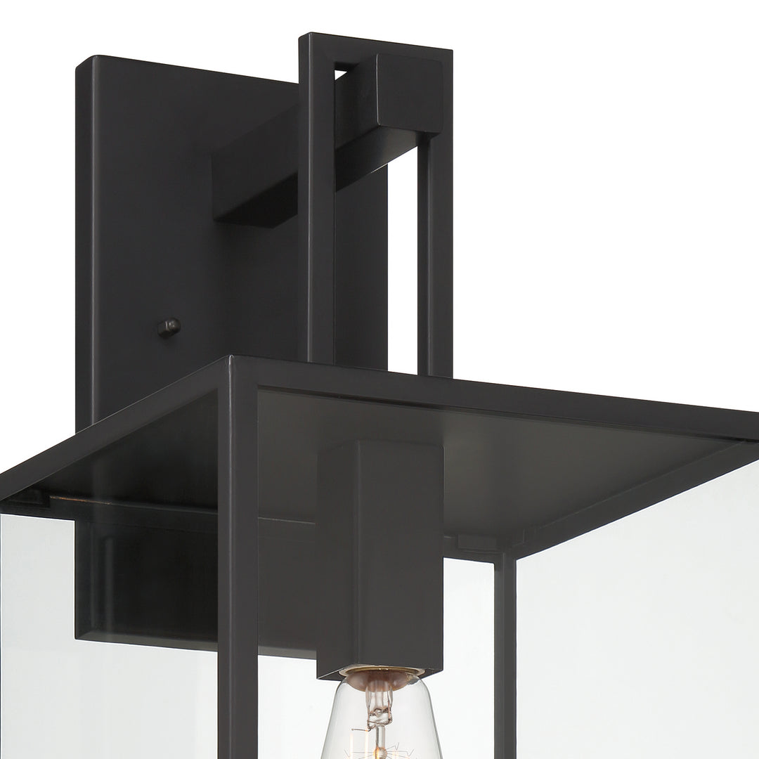 Designers Fountain D297M-9EW-MB Preston One Light Wall Lantern Outdoor Black