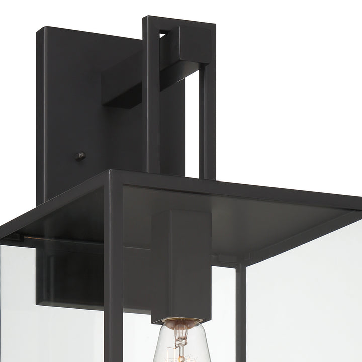 Designers Fountain D297M-9EW-MB Preston One Light Wall Lantern Outdoor Black