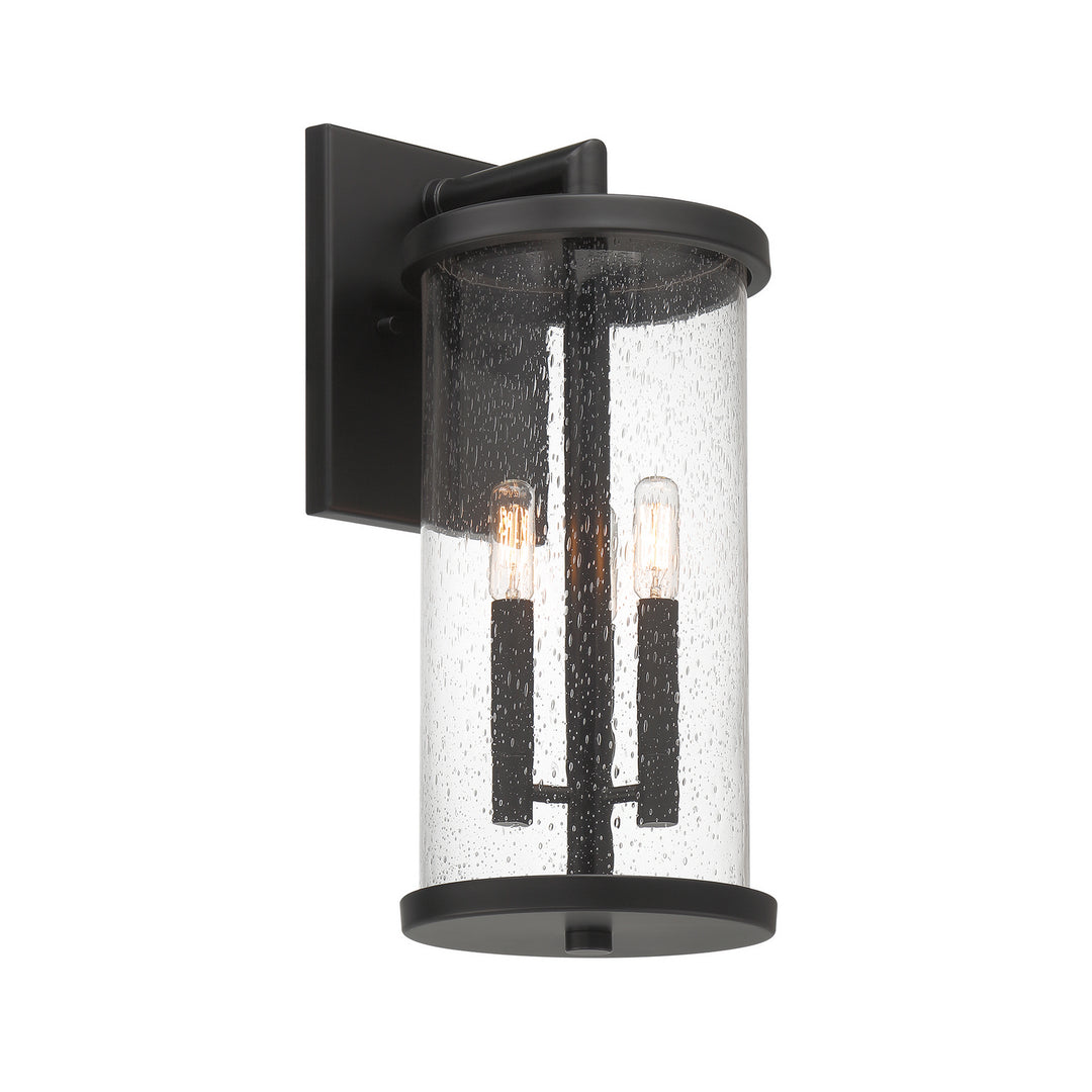 Designers Fountain D298C-8EW-MB Otto Three Light Wall Lantern Outdoor Black